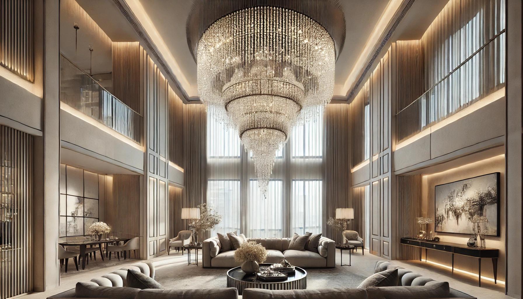 A_luxurious_high-ceilinged_living_space_featuring_