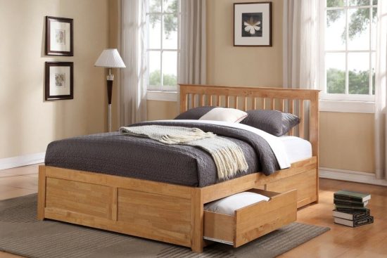 Bed Frame with Storage Drawers