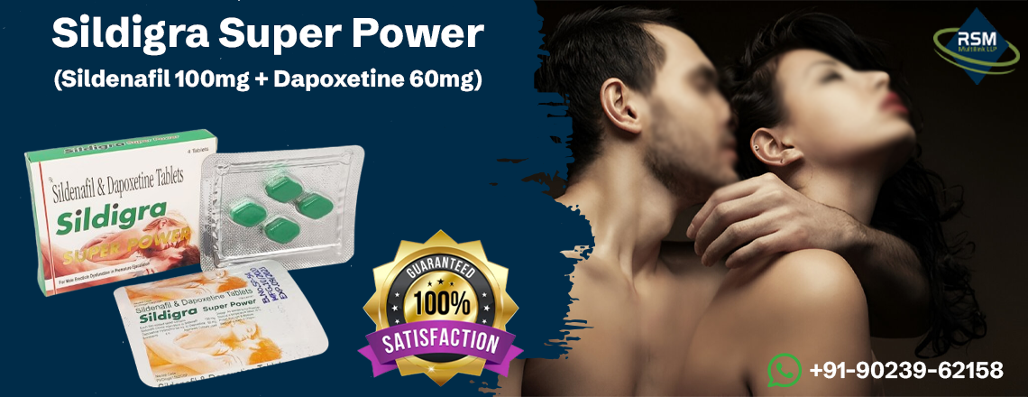 Sildigra-Super-Power-(Sildenafil-100mg-+-Dapoxetine-60mg)