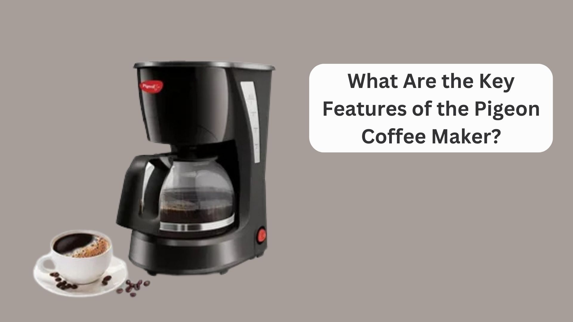 What Are the Key Features of the Pigeon Coffee Maker