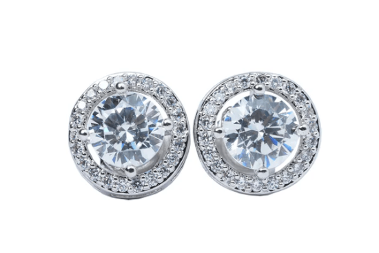 Solitaire Diamond Stud Earrings