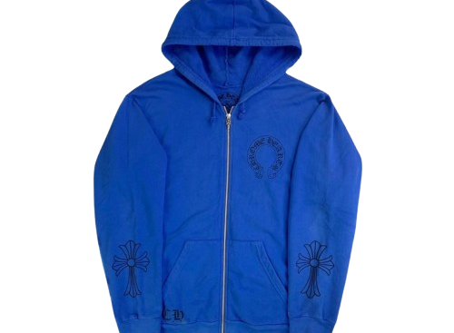 Blue Chrome Hearts Hoodie (4)