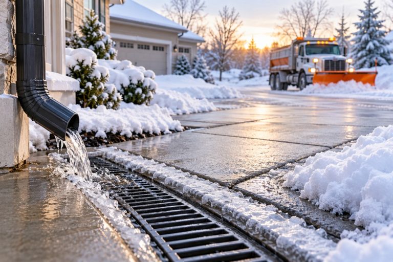 Salt Is Not a Substitute for Drainage: The Winter Fix That Starts Before the Spreader Arrives